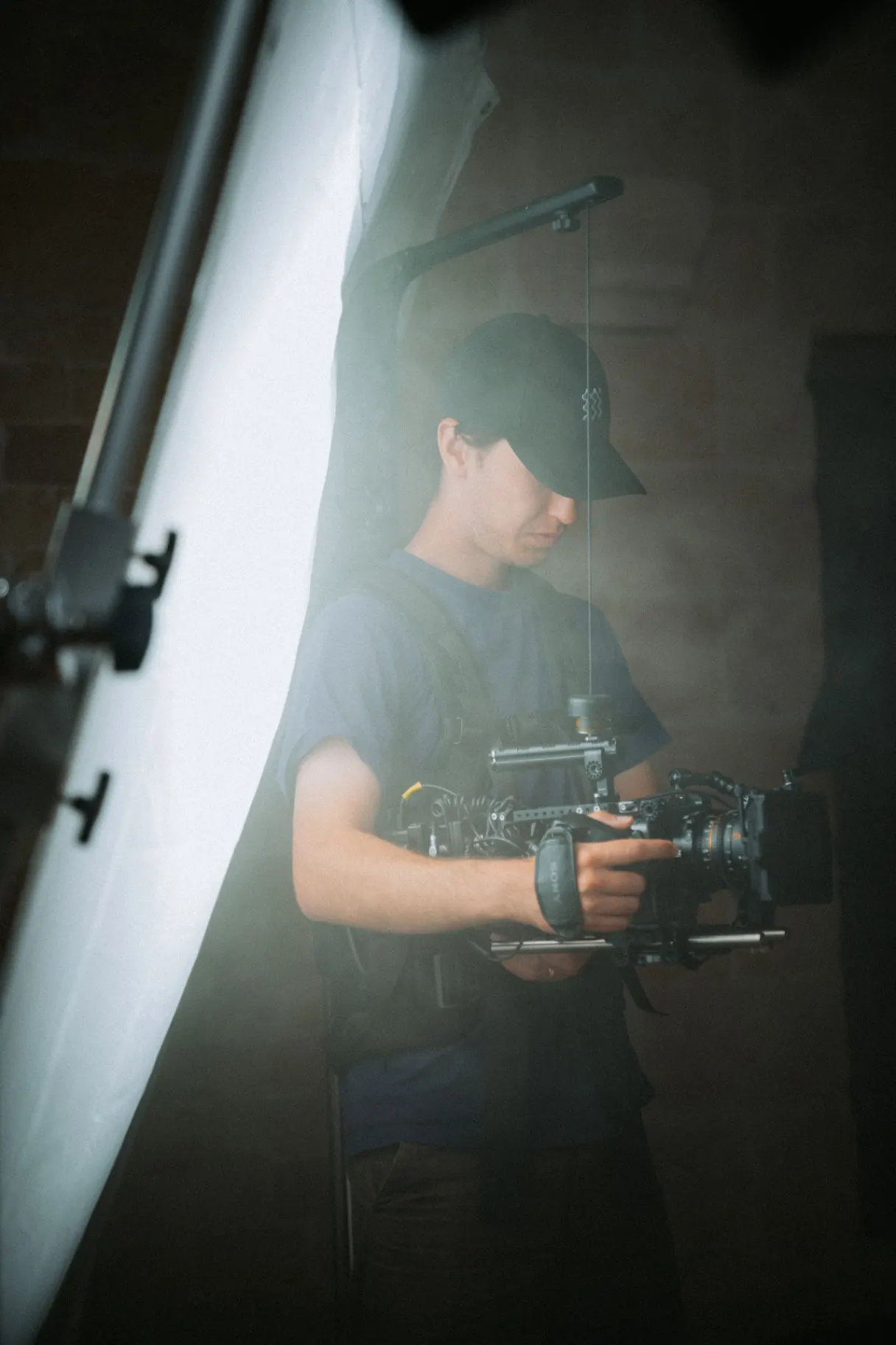Operator mit Gimbal
